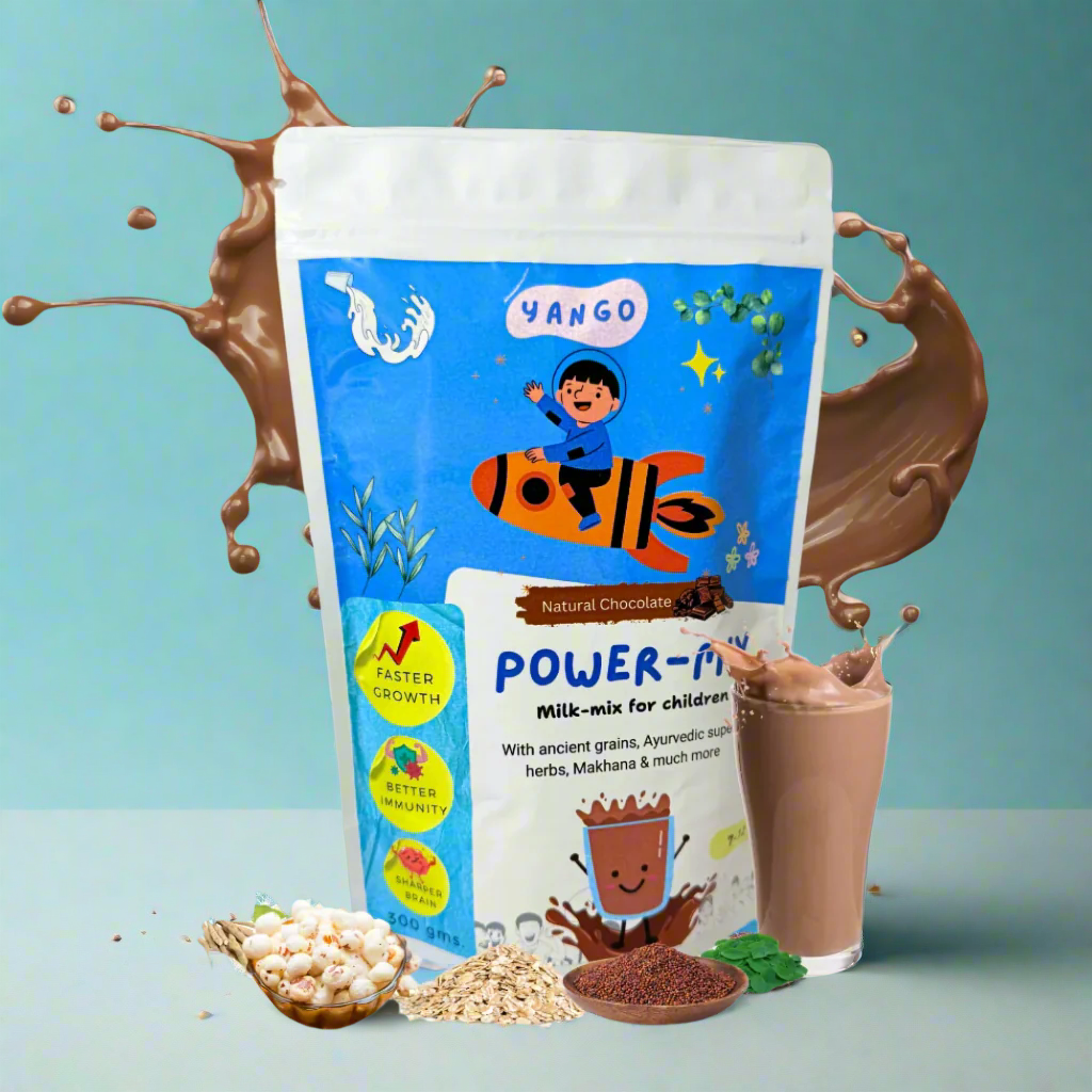 Yango Healthy Power Mix | 7-12 Years | Goodness of Ragi, Oats, Ashwagandha, Brahmi & Moringa