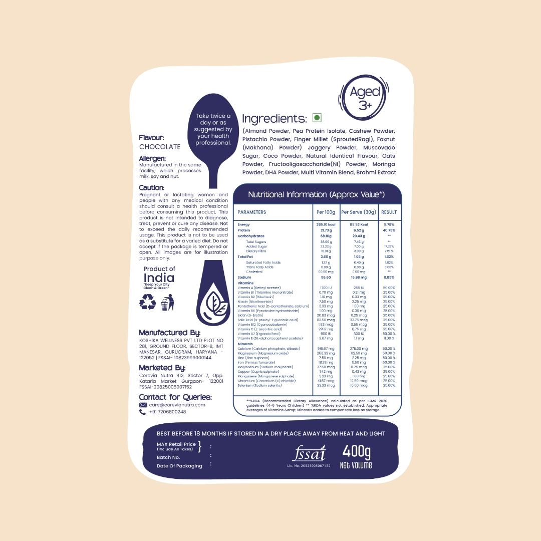 Yango Growth-X Milk Mix | Chocolate (4ooGm)