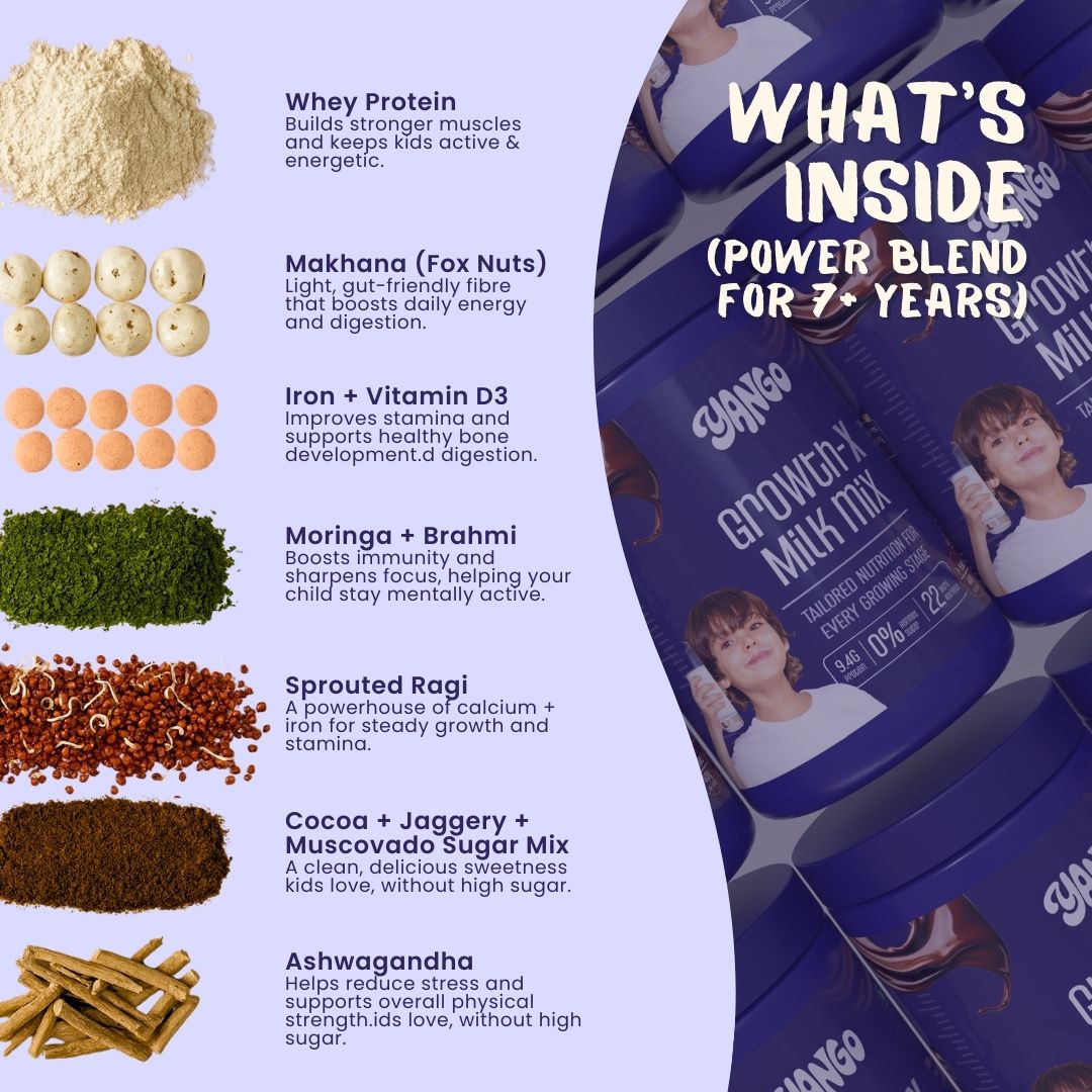 Yango Growth-X Milk Mix | Chocolate (4ooGm)