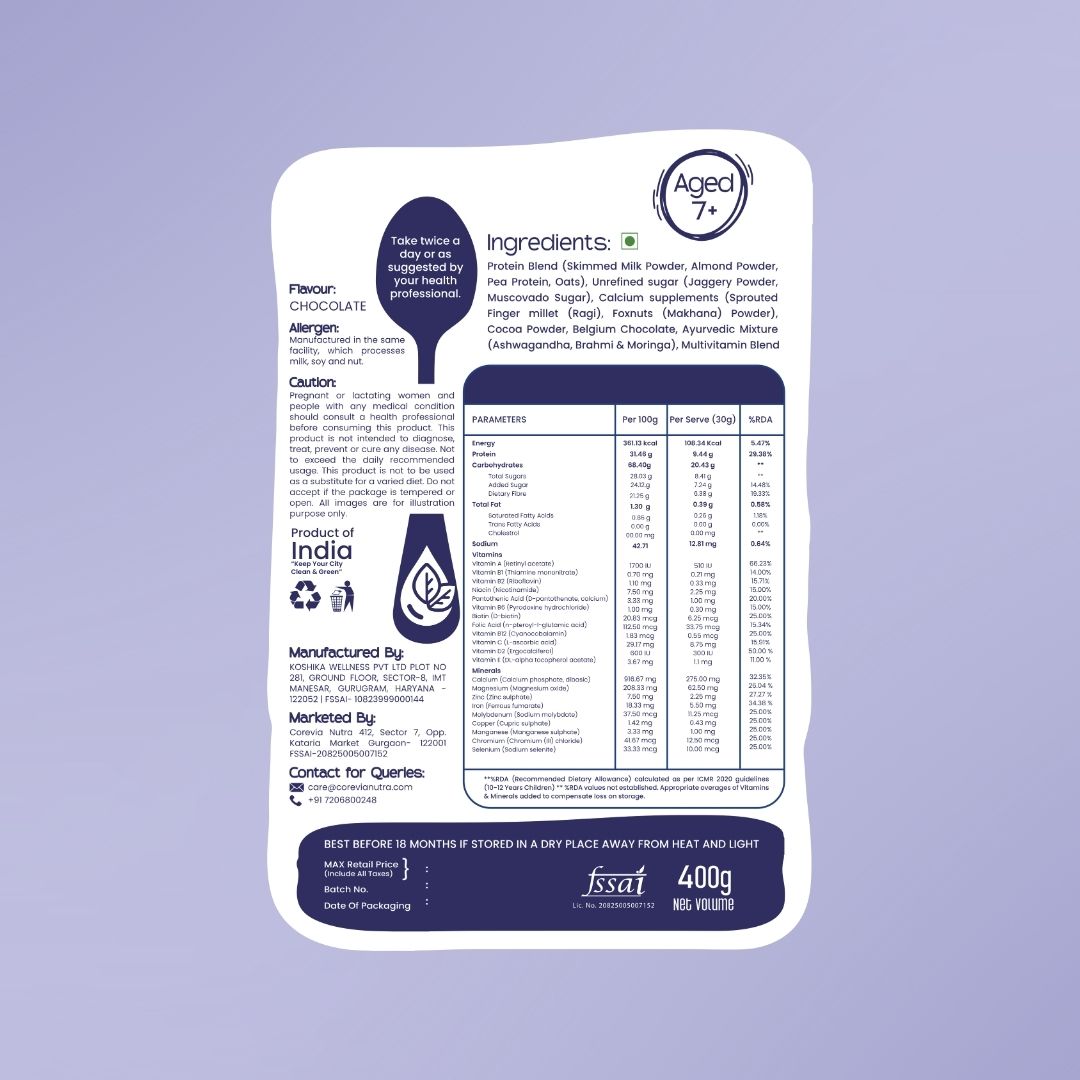 Yango Growth-X Milk Mix | Chocolate (4ooGm)